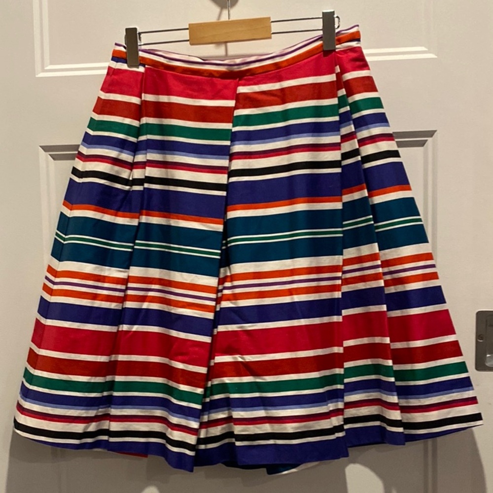 Pink Tartan Colorful Striped Women's Skirt